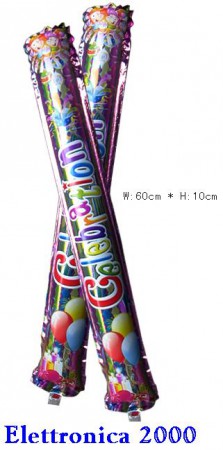 PALLONCINO STECCA FOIL MULTICOLORE 60CM. codice 0002441